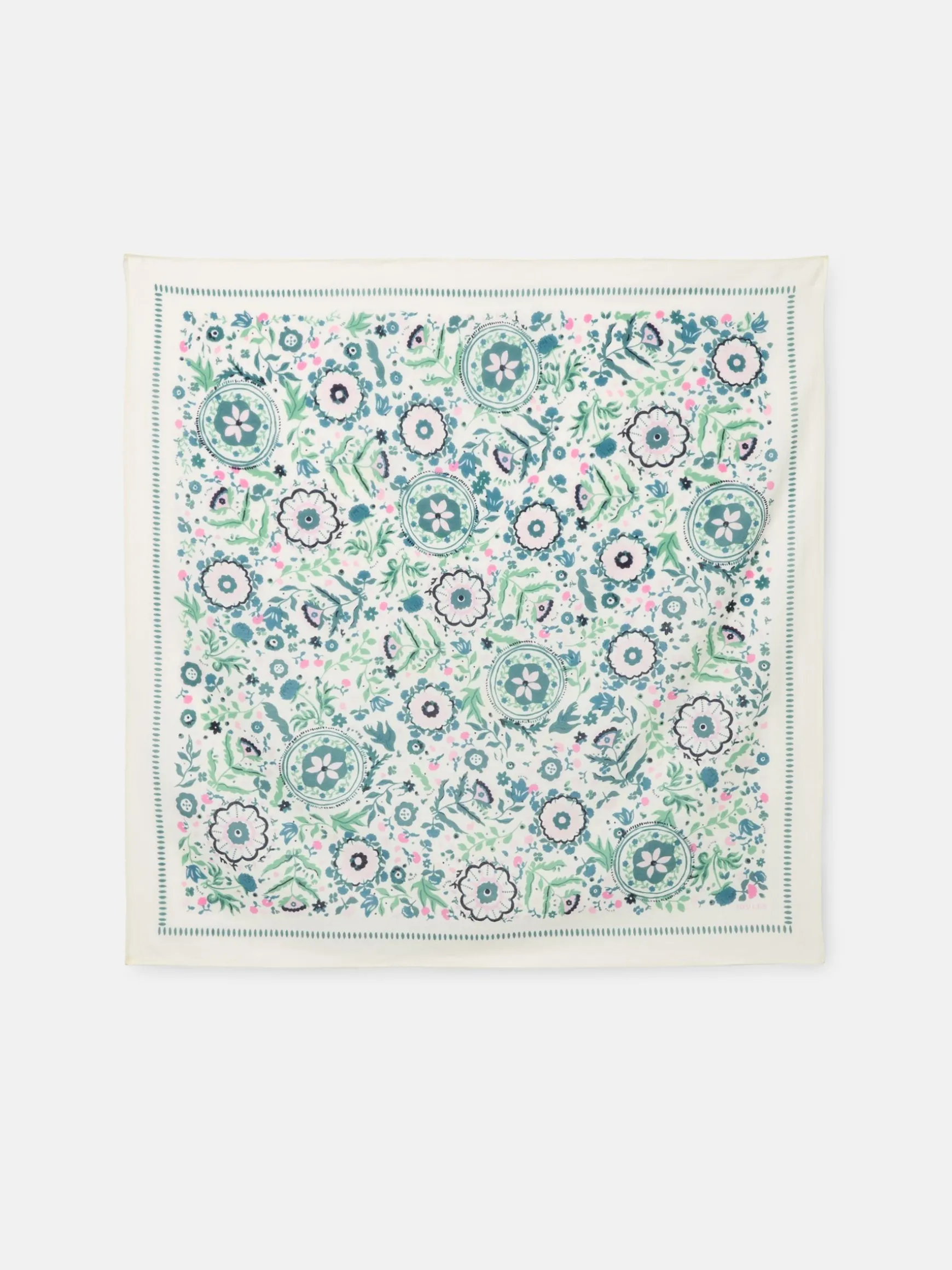 Kensington Cream Cotton Square Scarf