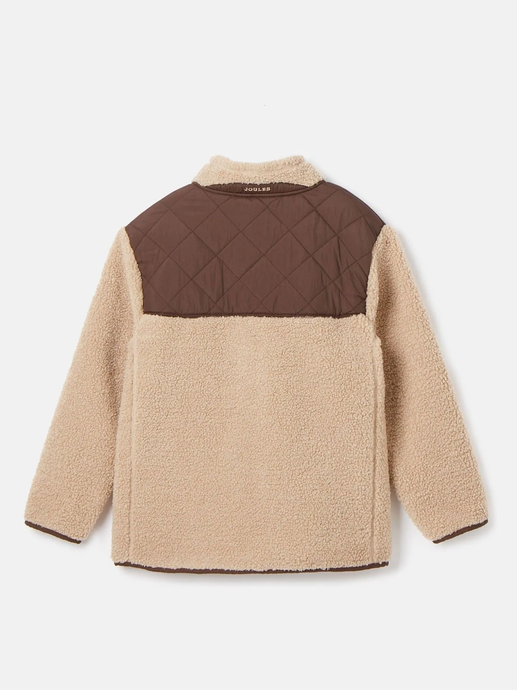 Kids' Eddington Brown & Natural Zip Through Fleece Jacket