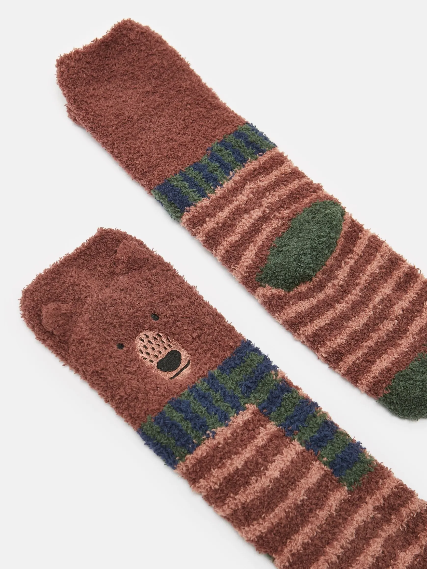 Kids' Fluffy Brown Character Socks