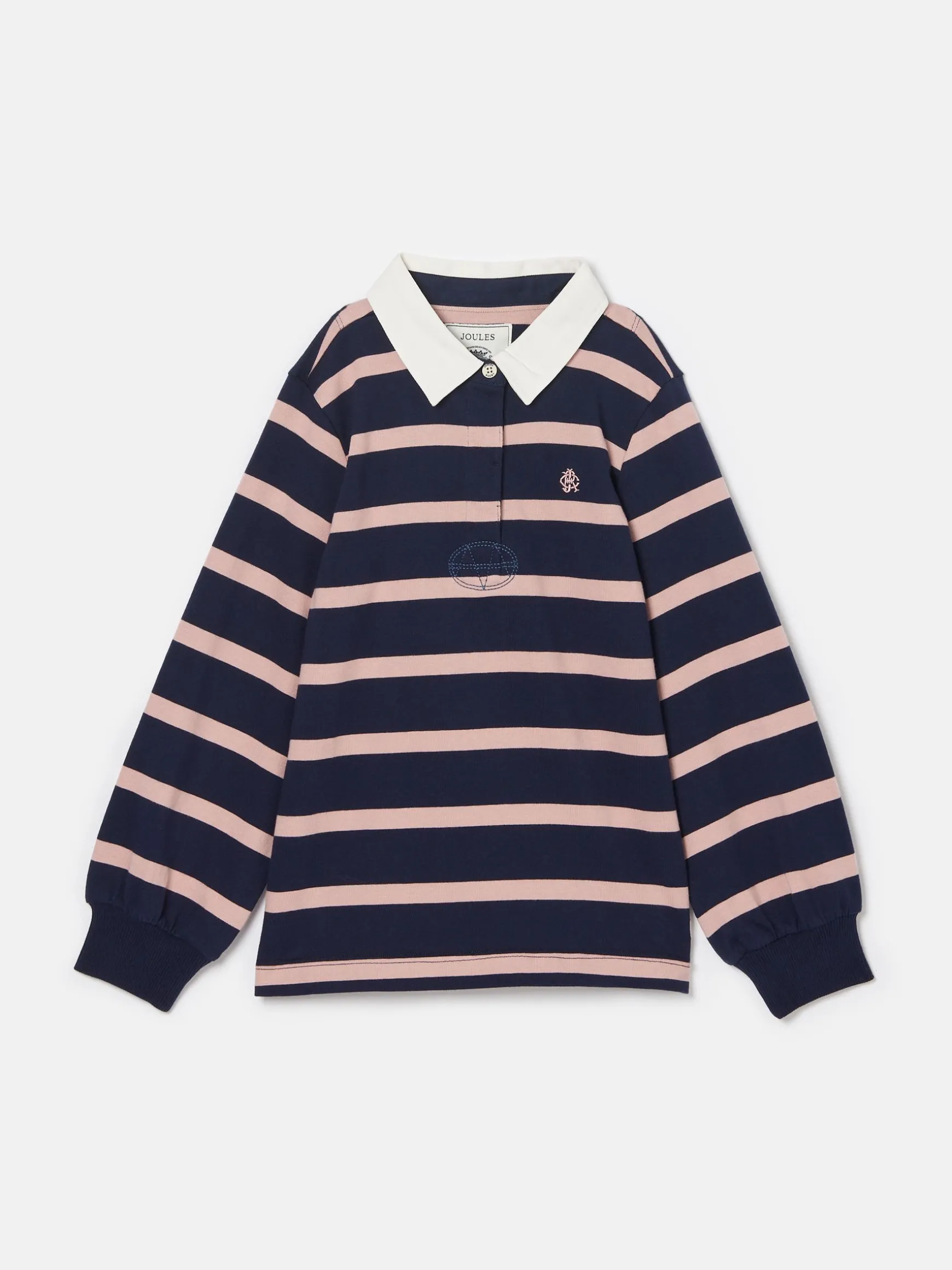 Kids' Sammie Blue Stripe Rugby Top