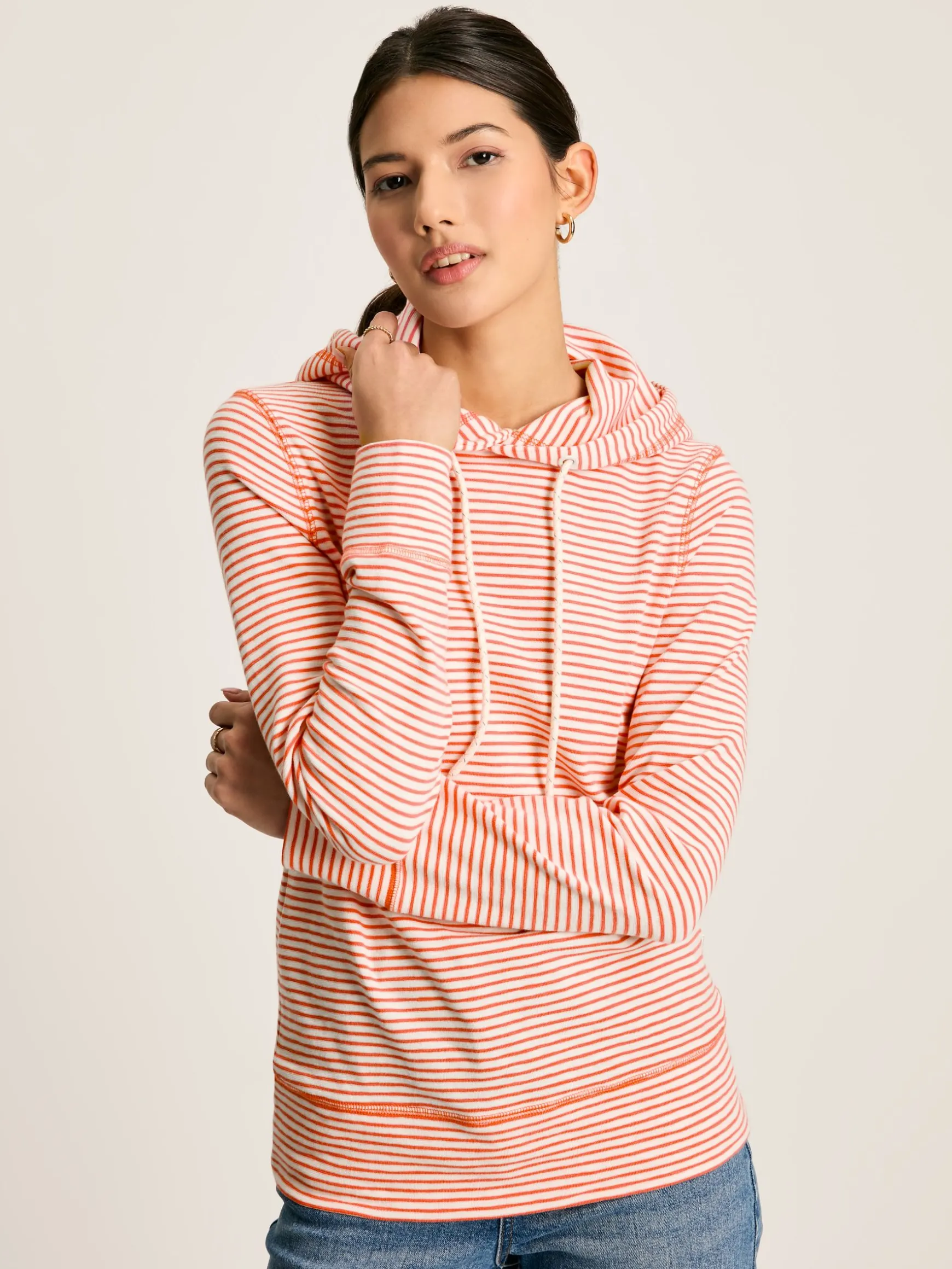 Marlston Red Stripe Slim Fit Hoodie