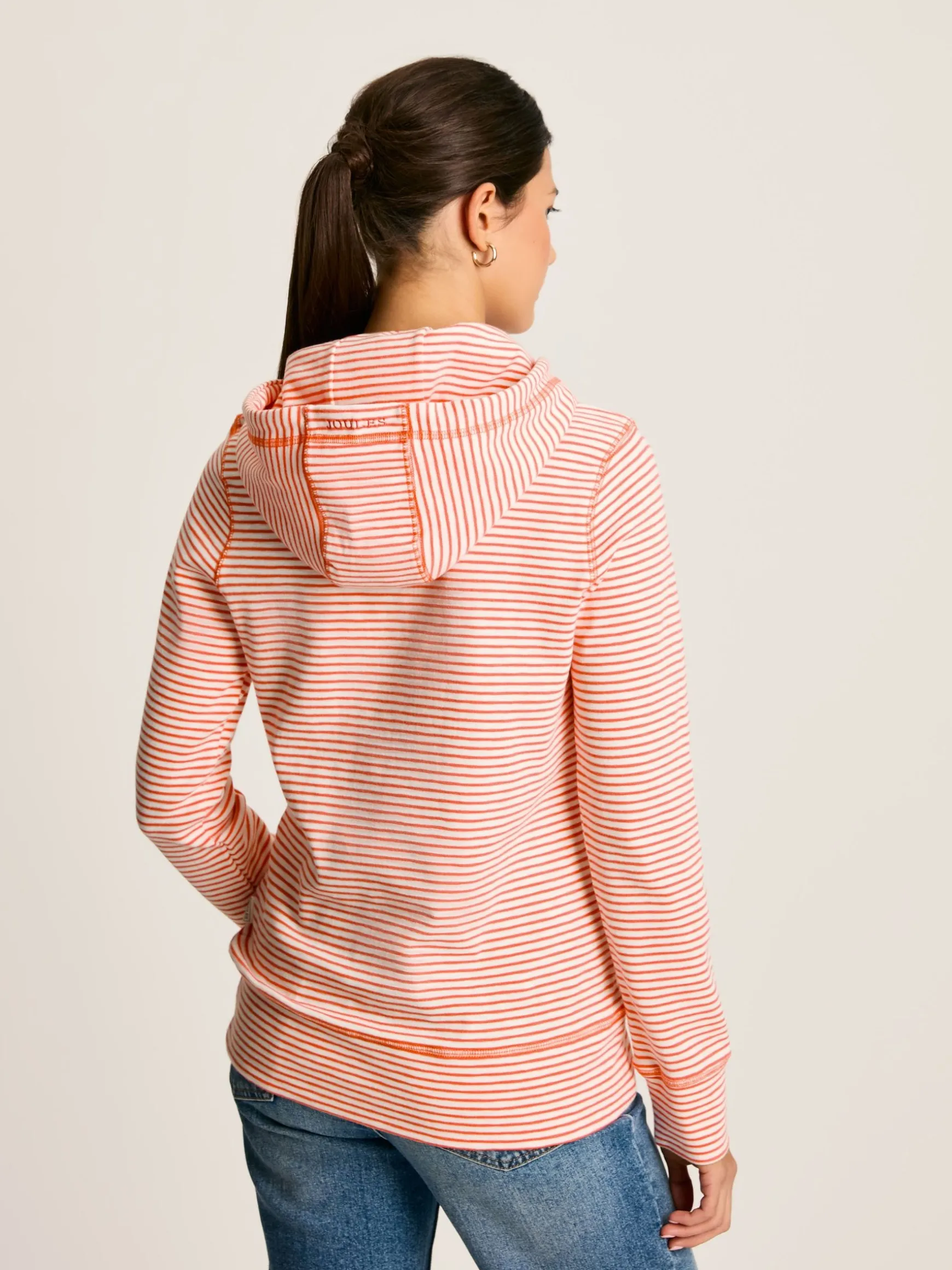 Marlston Red Stripe Slim Fit Hoodie