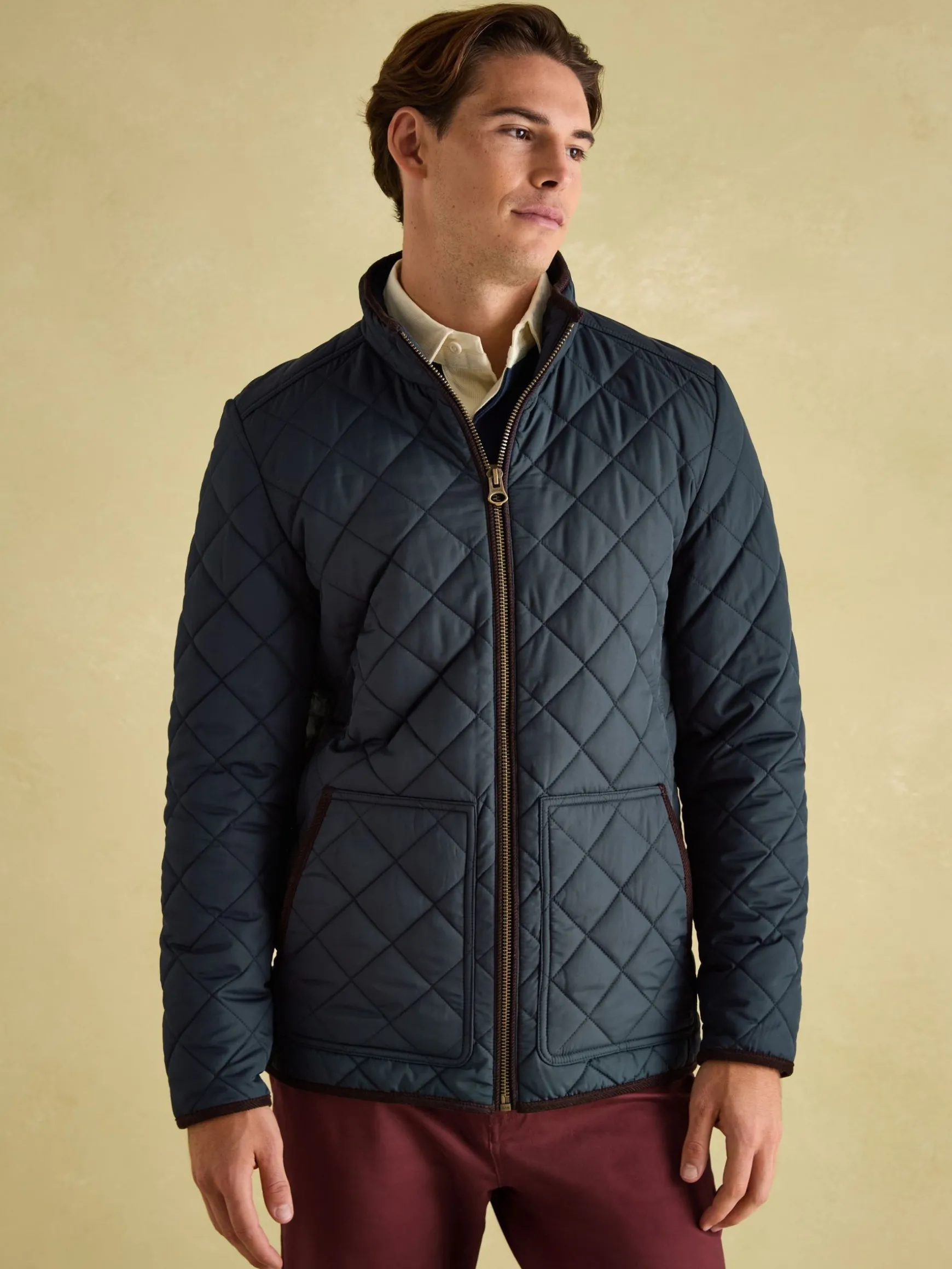 Maynard Navy Blue Diamond Quilted Jacket