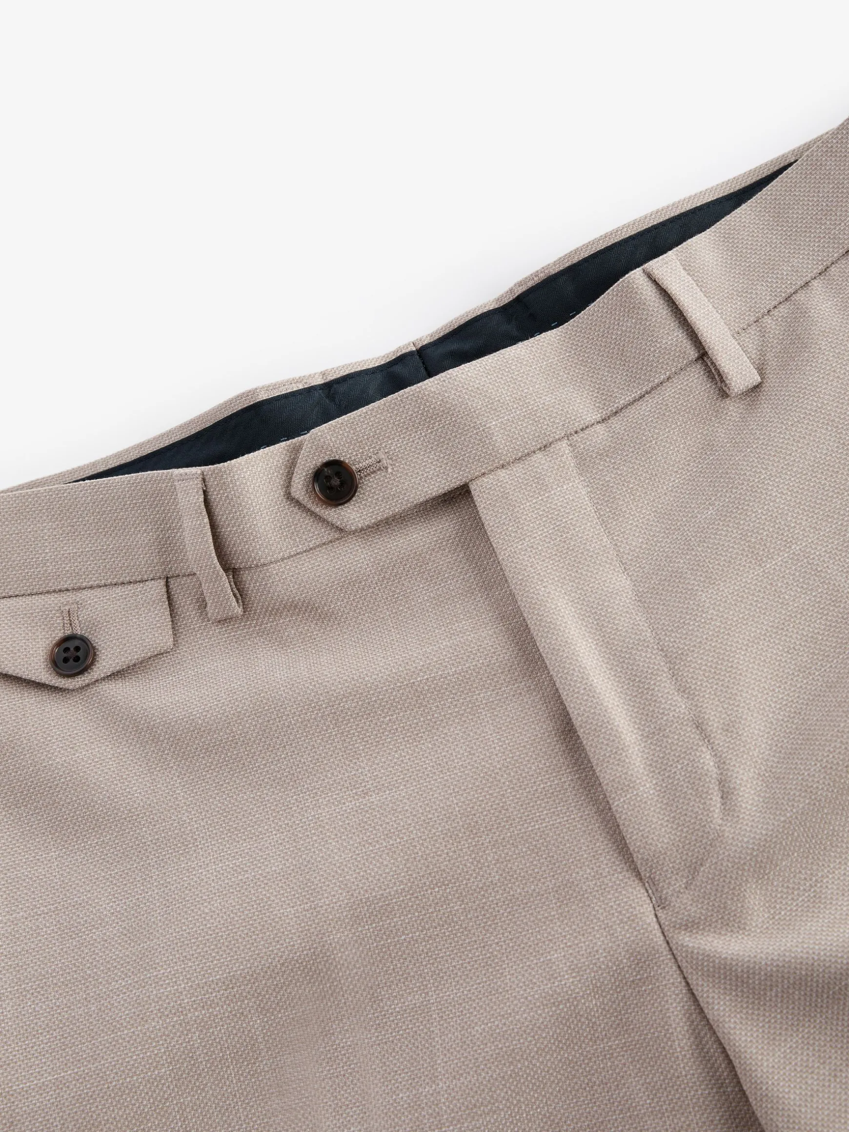 Neutral Slim Textured Suit Trousers