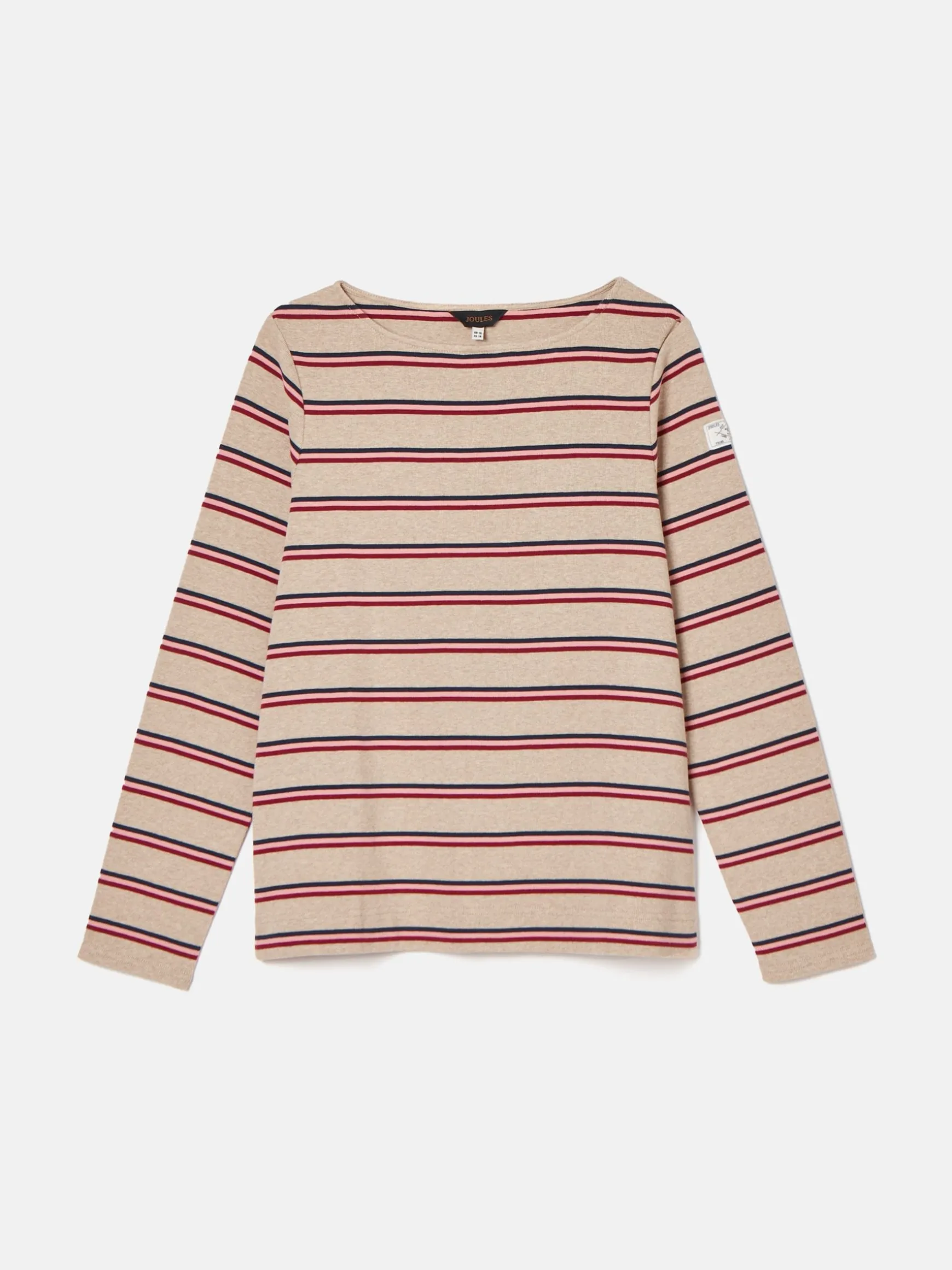 New Harbour Oat multi Boat Neck Breton Top