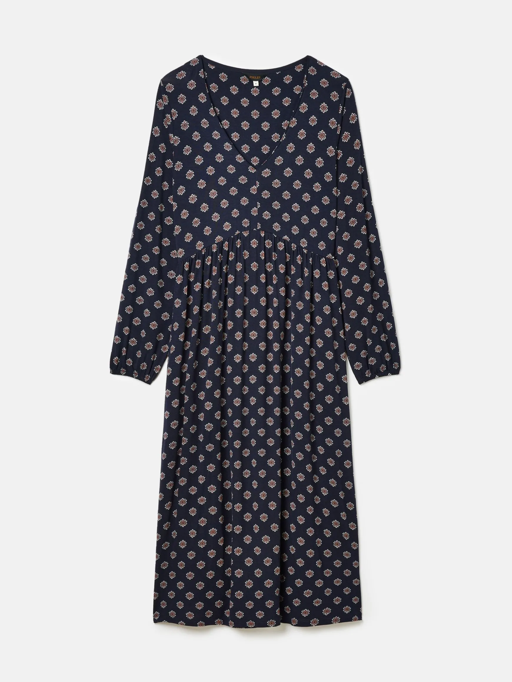 Nia Navy Long Sleeve Midaxi Dress