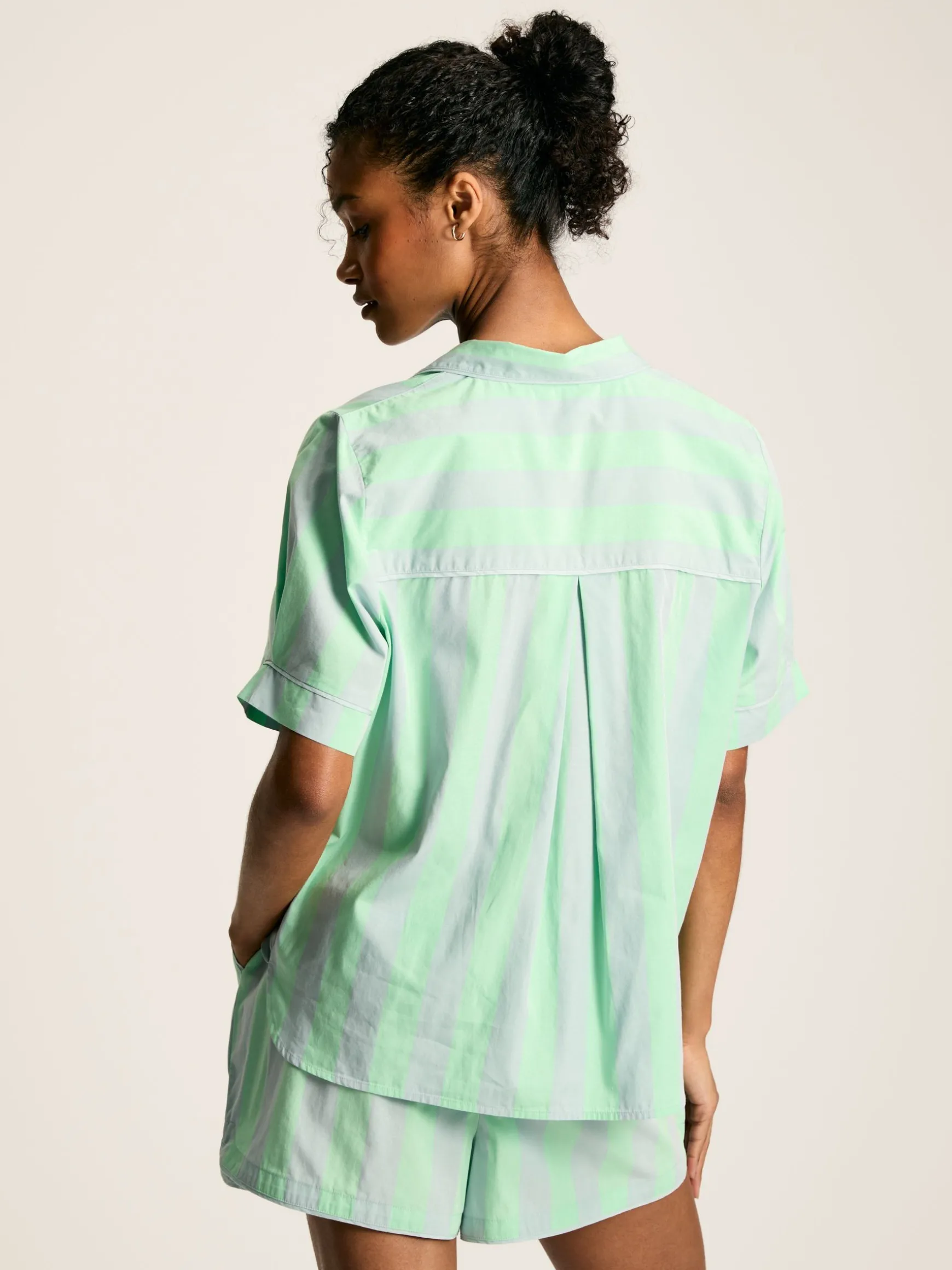 Olivia Blue & Green Striped Pyjama Set
