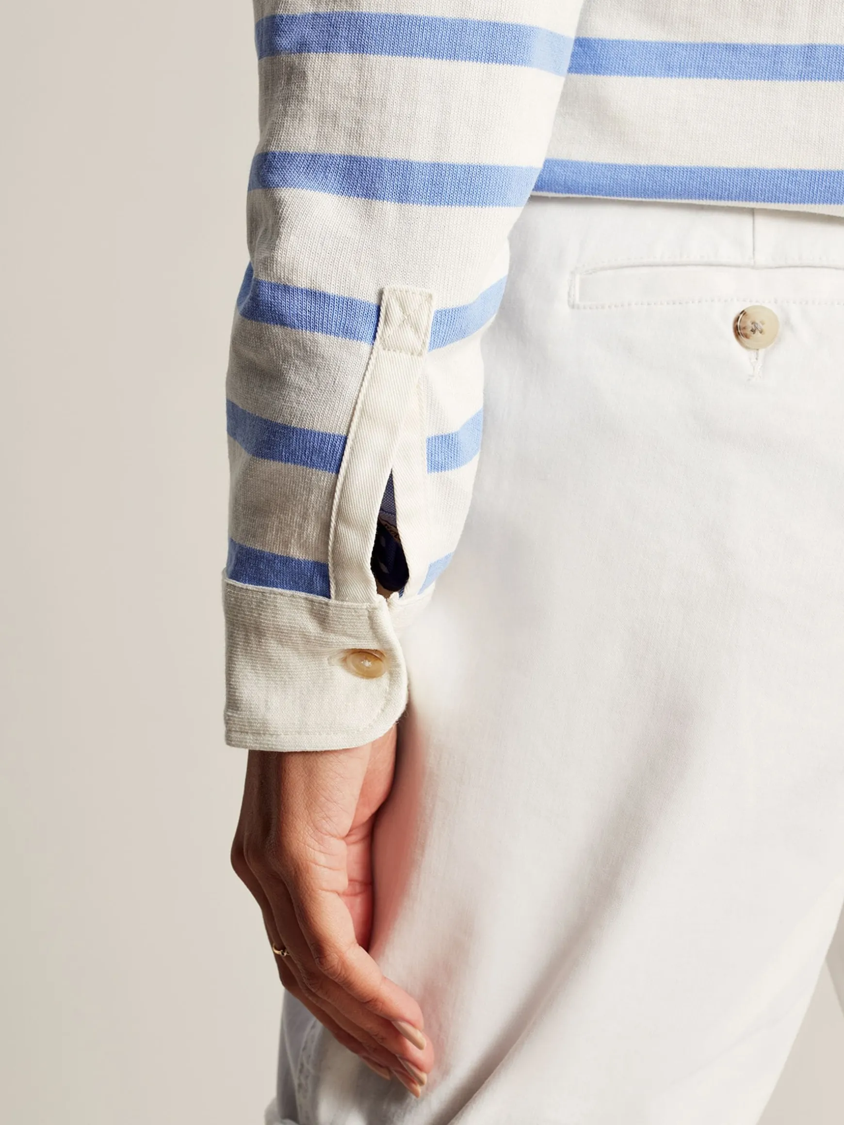 Ottilie Blue Striped Deck Sweat Top