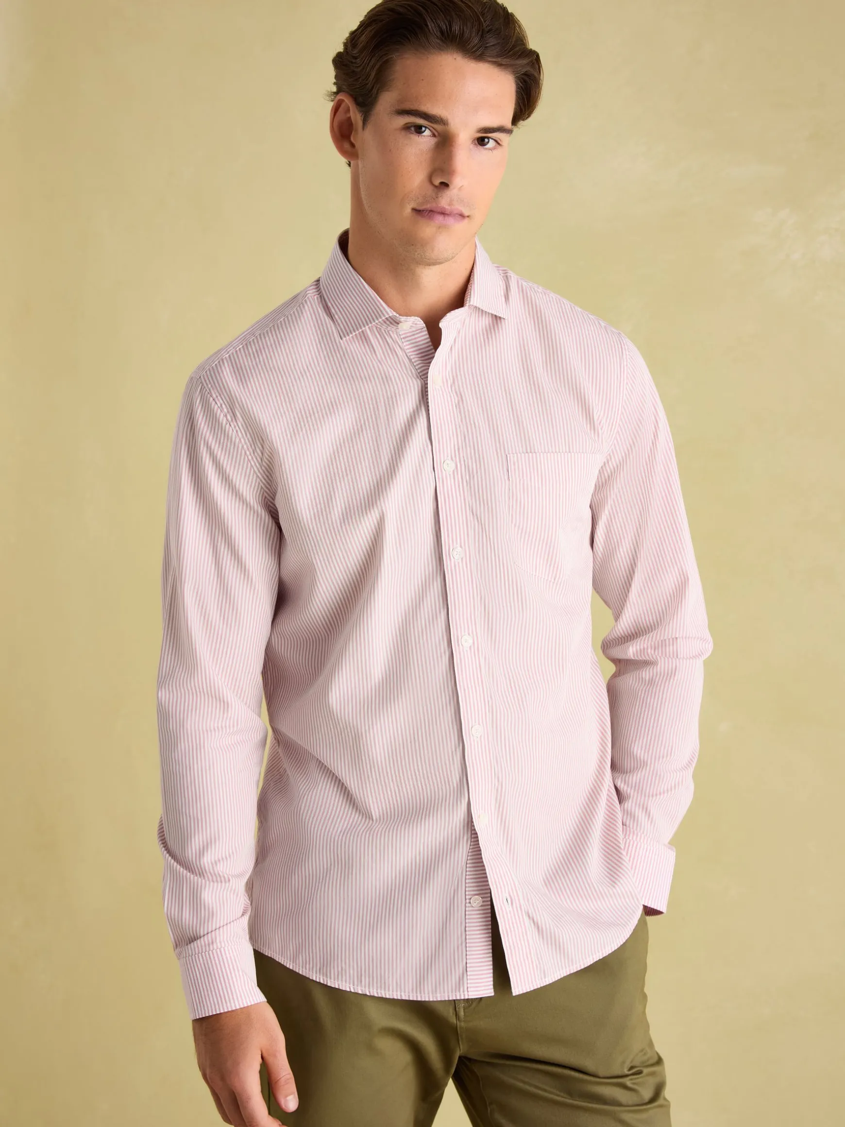 Pink Stripe Cotton Shirt