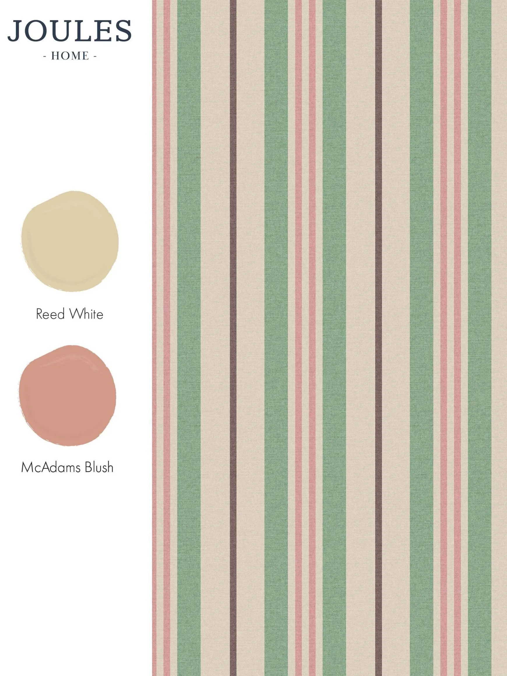 Pink/Green Grove Stripe 10M Wallpaper