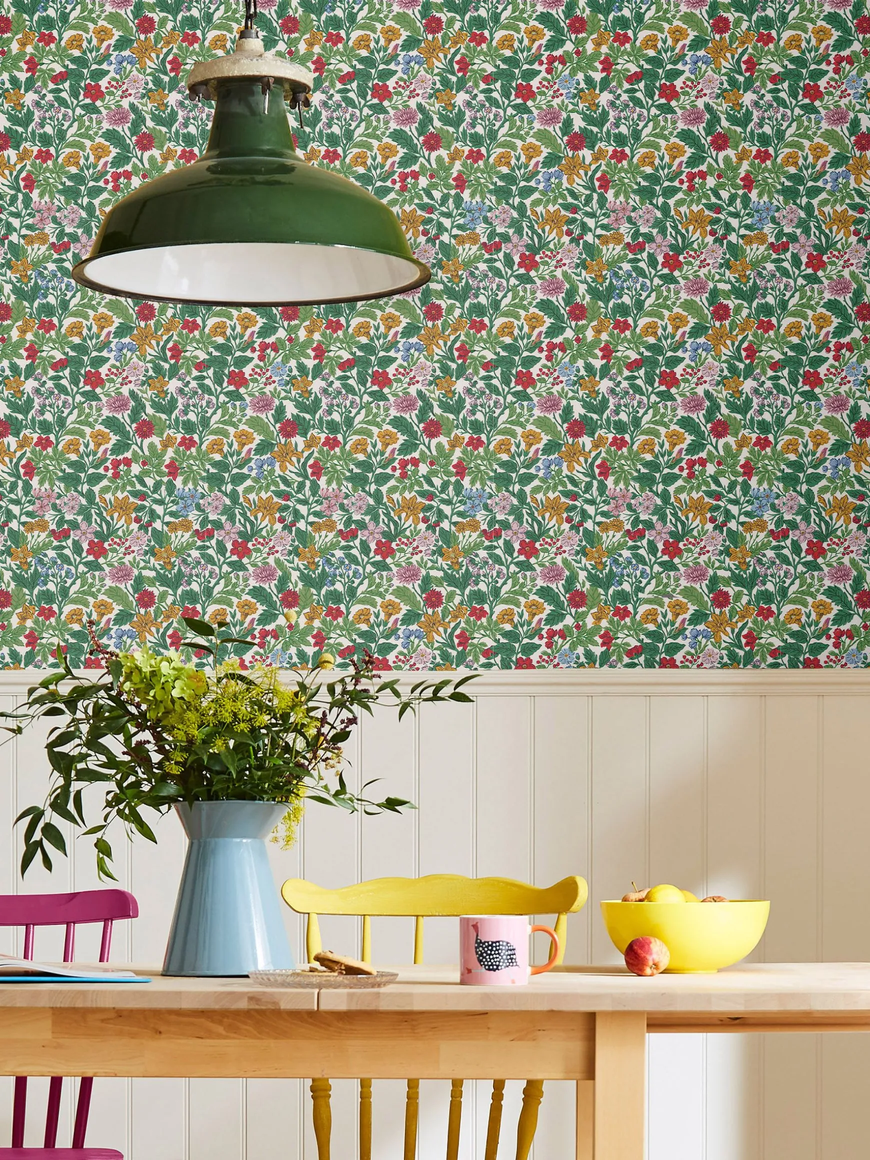 Rainbow Arts & Crafts Floral 10M Wallpaper