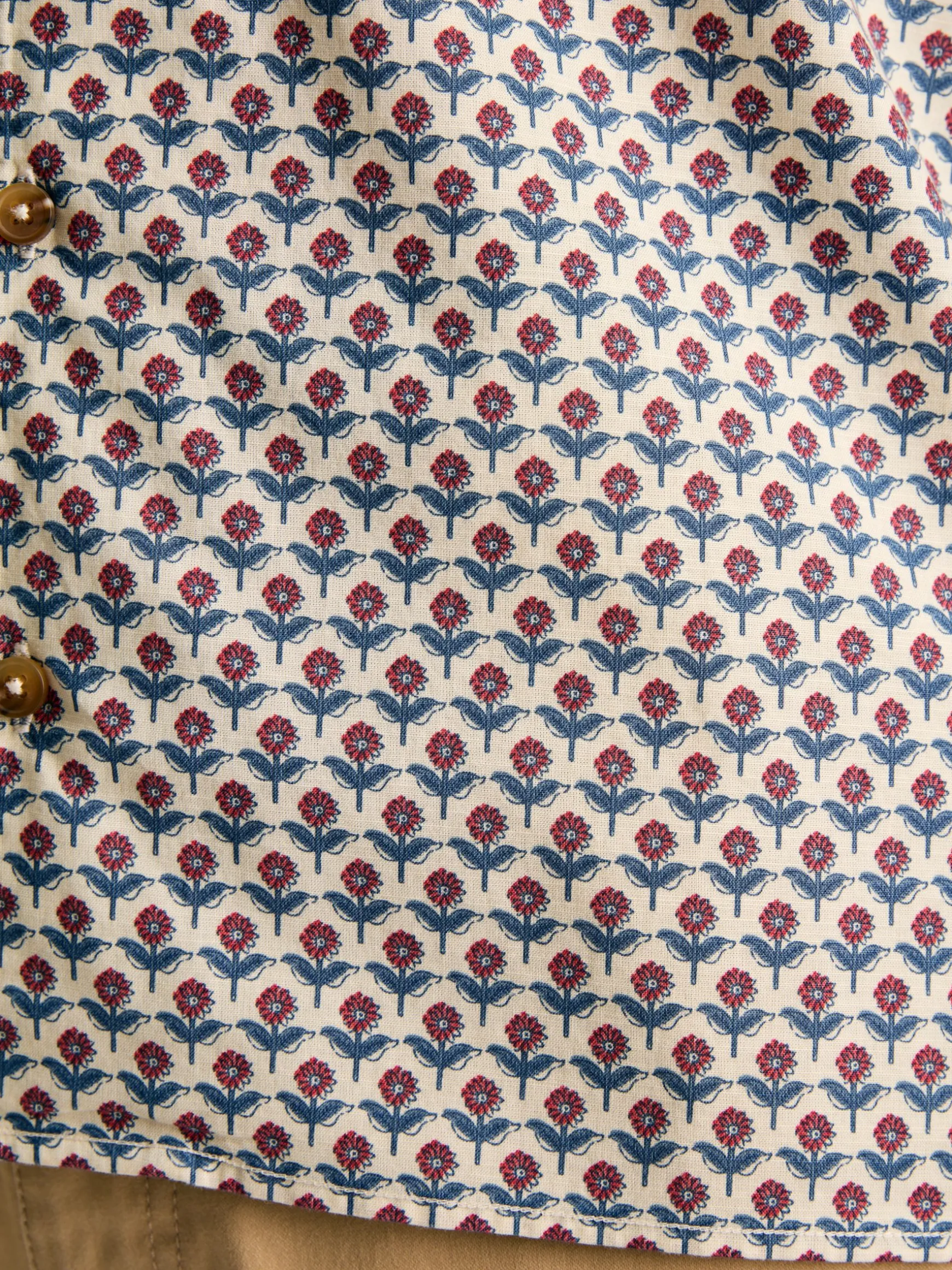 Revere Blue Printed Short Sleeve Shirt