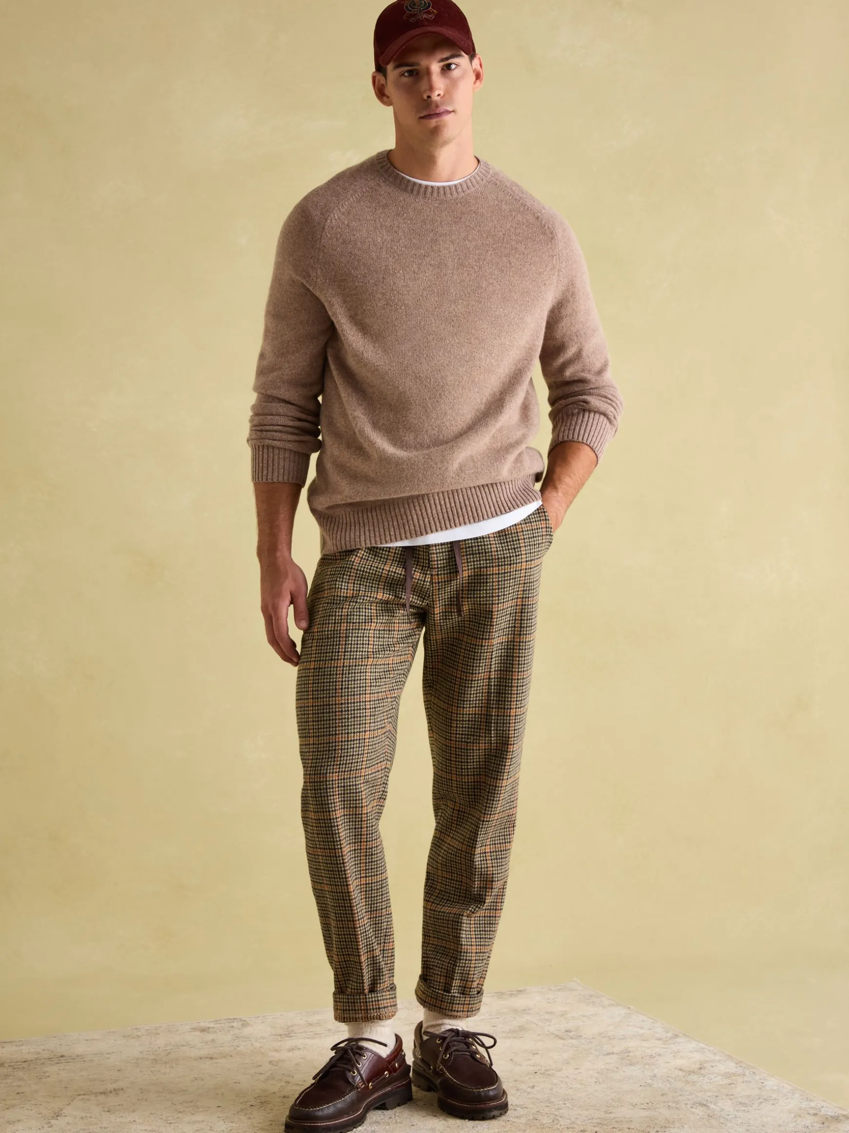 Rowley Cream Lambswool Crew Neck Jumper