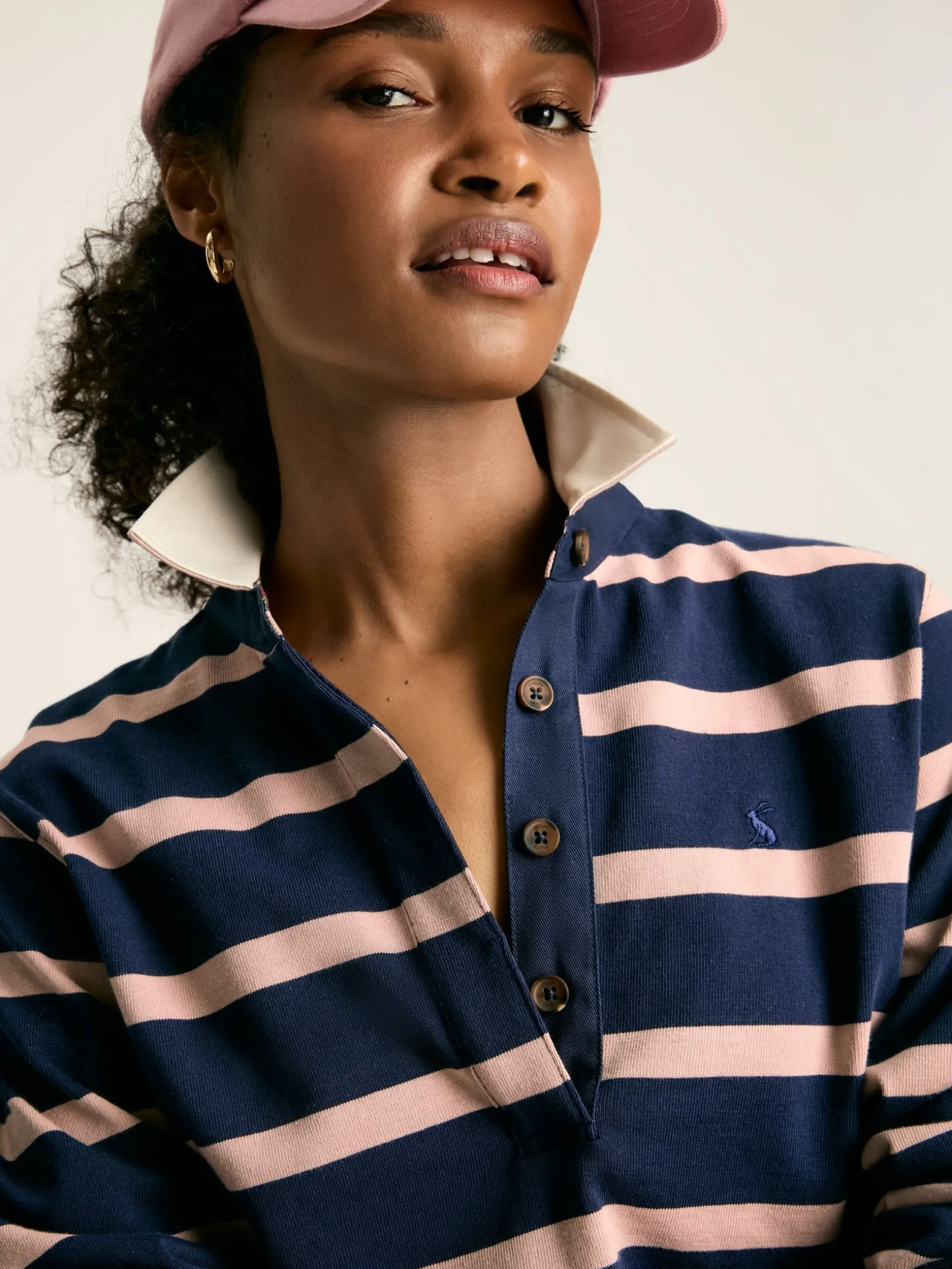 Sammie Navy Blue Striped Heavyweight Cotton Rugby Shirt