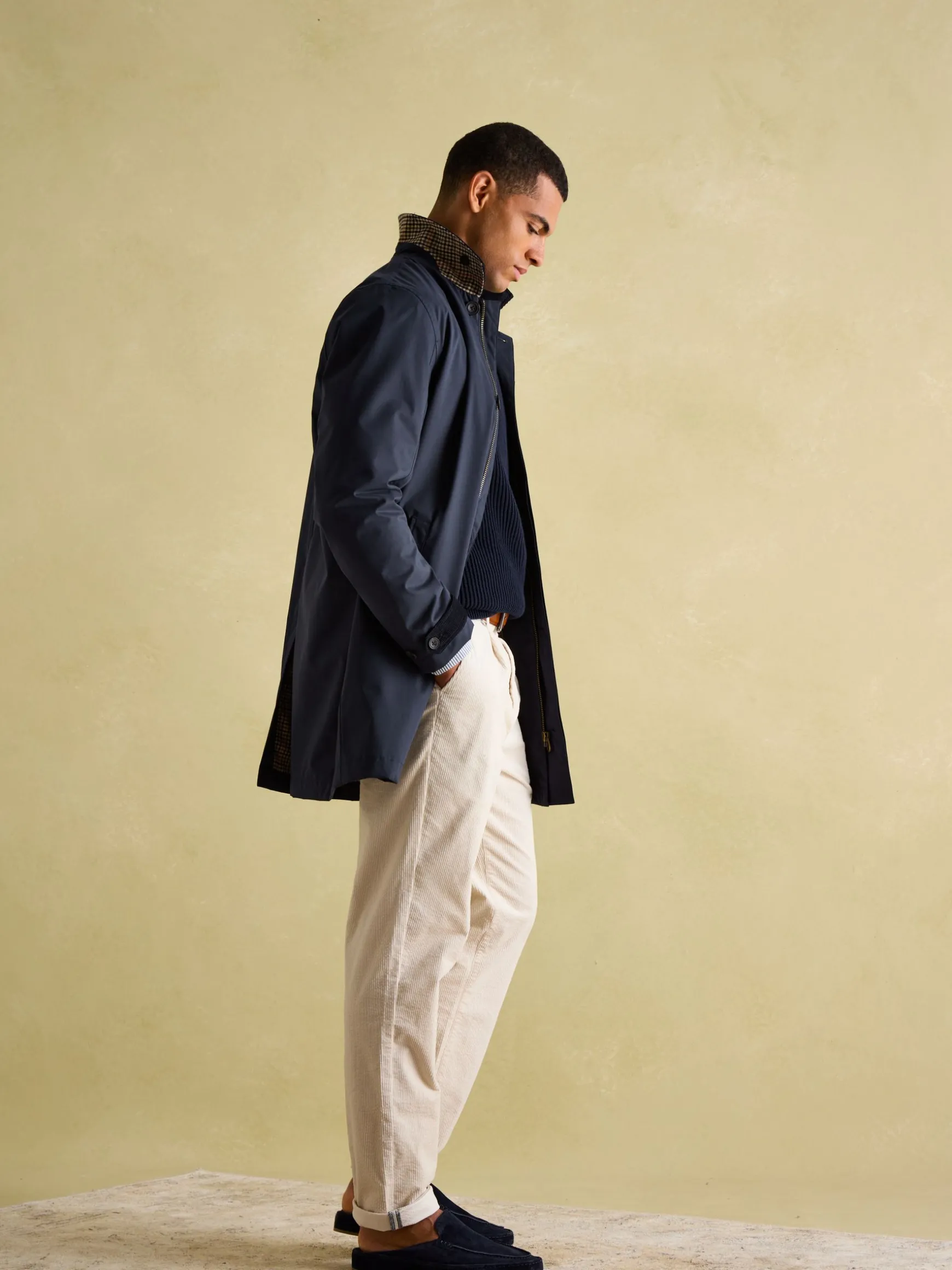 Sandford Navy Blue Waterproof Raincoat
