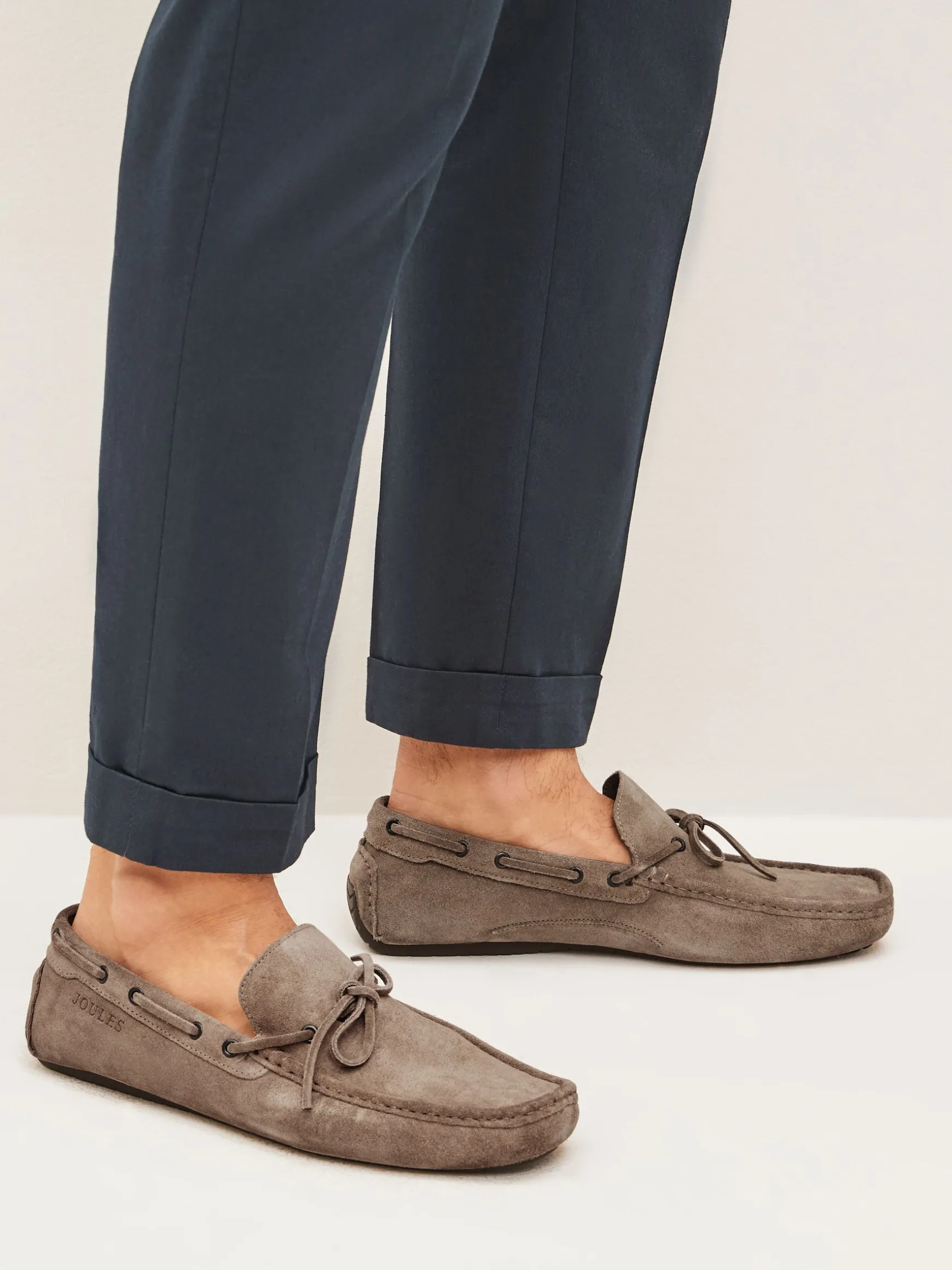 Stone Suede Driver Shoes