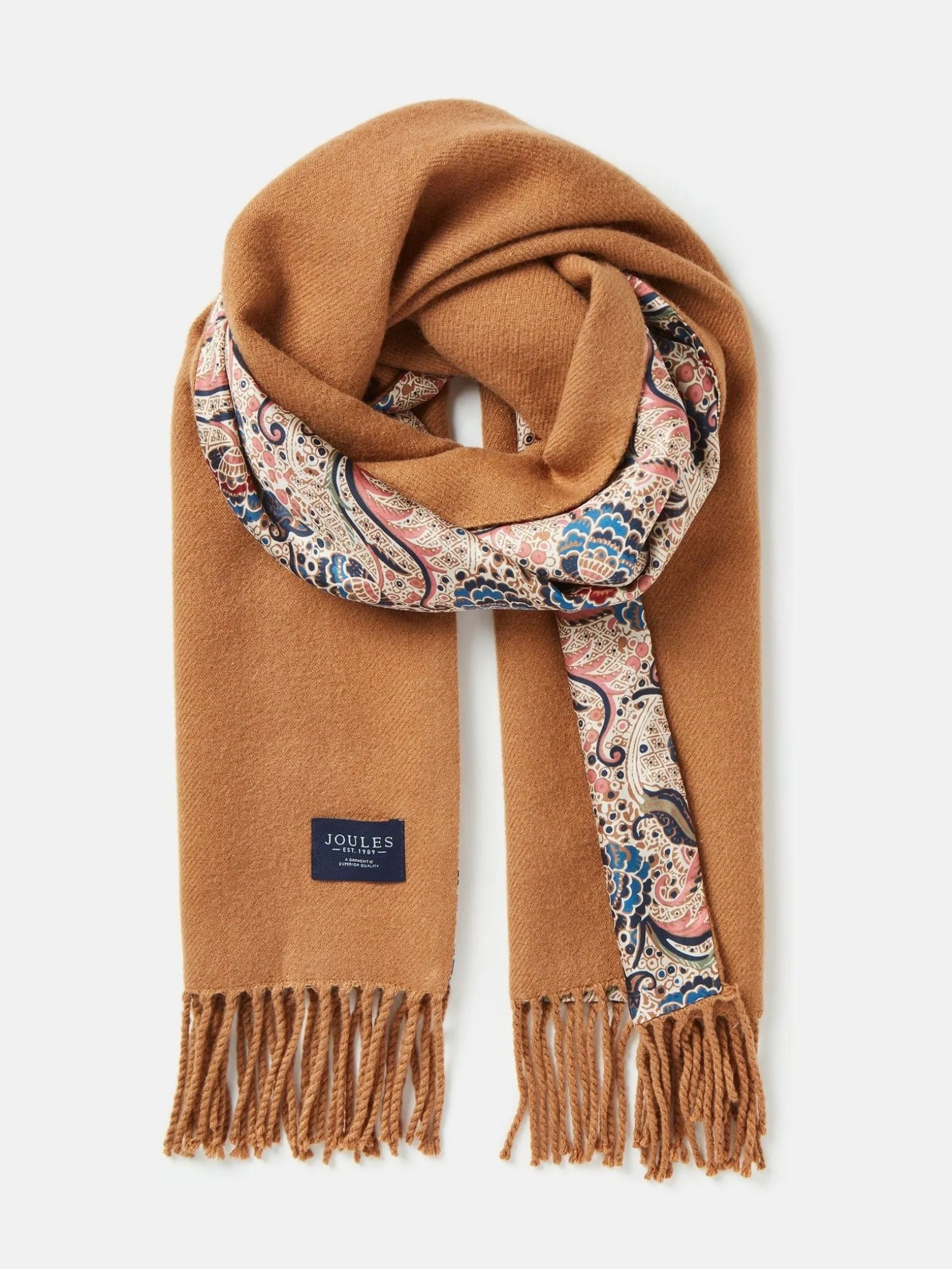 Templeton Natural Silk and Wool Blend Double Sided Scarf