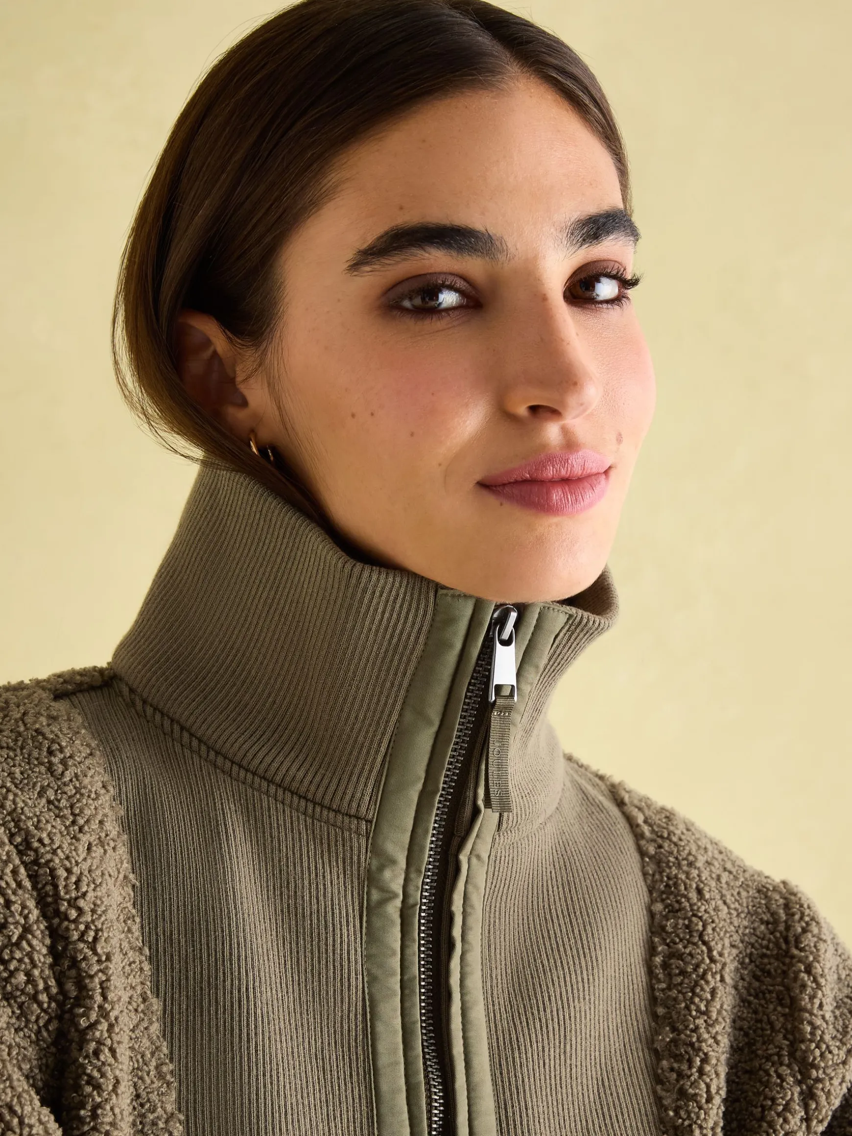 Thurleston Khaki Green Borg Fleece