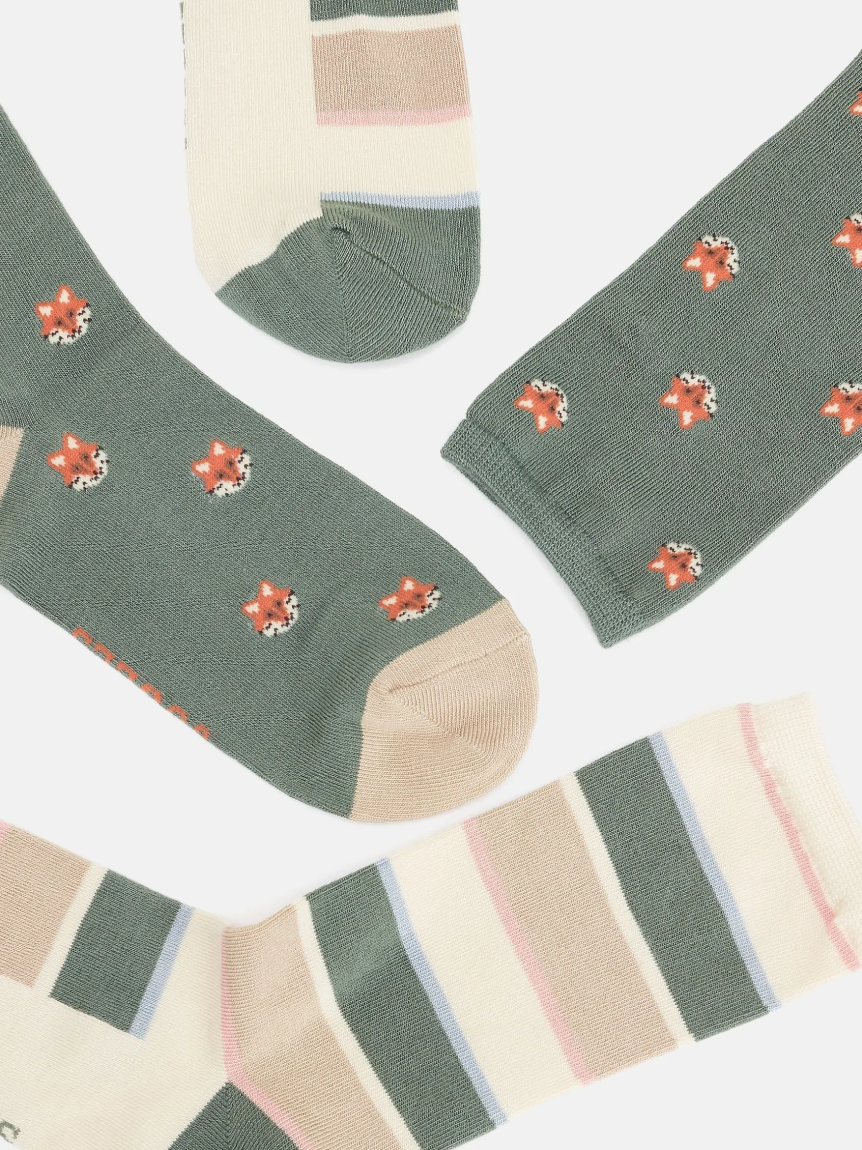 Women's Everyday Khaki/Grey 2 Pack Socks (size 4-8)
