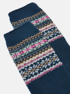 Women's Wader Blue Welly Socks (size 4-8)