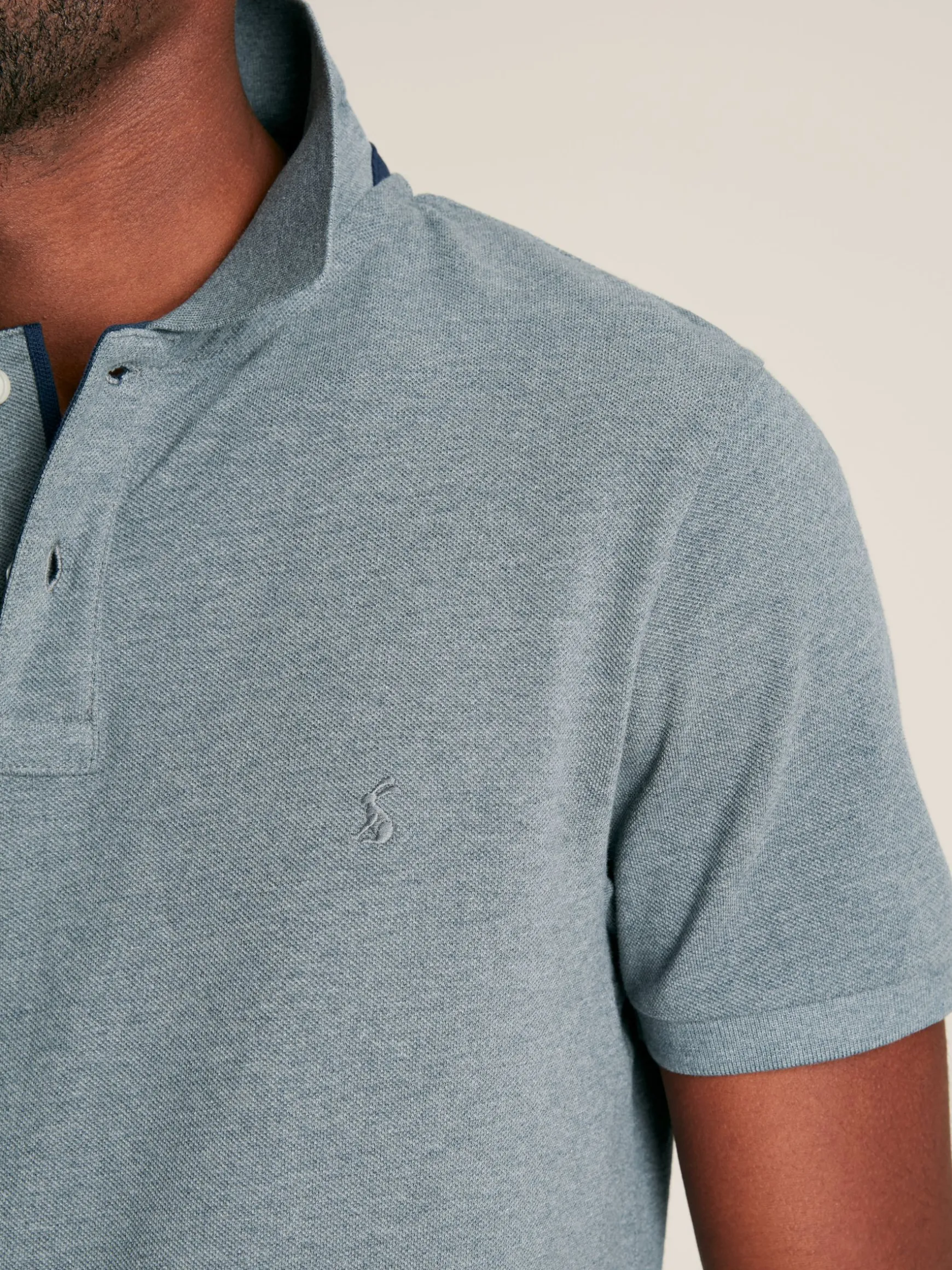Woody Grey Regular Fit Cotton Pique Polo Shirt